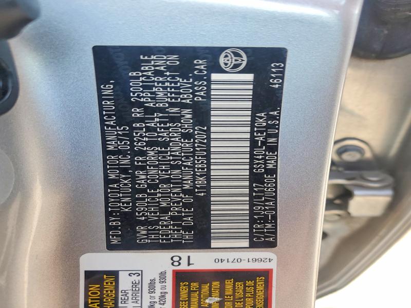 Продаж на аукціоні авто 2015 Toyota Avalon, vin: 4T1BK1EB5FU172072, номер лоту: 55428096