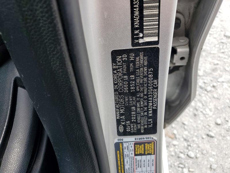Продаж на аукціоні авто 2016 Kia Rio, vin: KNADM4A33G6000875, номер лоту: 53769676