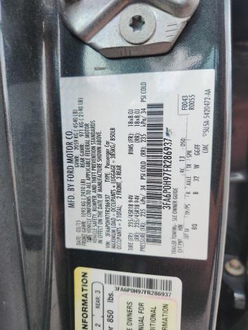 2015 Ford Fusion მანქანა იყიდება აუქციონზე, vin: 3FA6P0H97FR286937, აუქციონის ნომერი: 57850516
