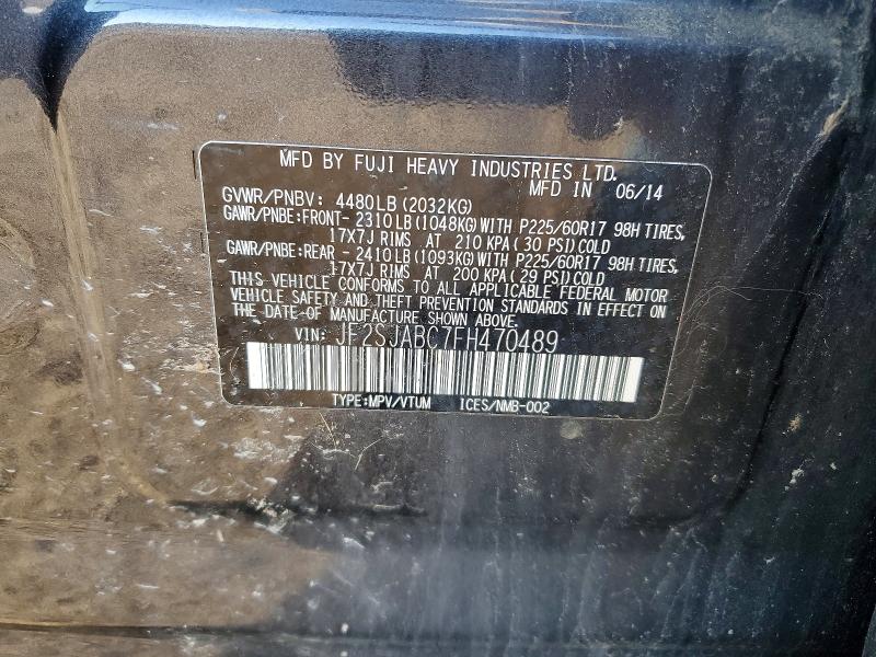 Продаж на аукціоні авто 2015 Subaru Forester, vin: JF2SJABC7FH470489, номер лоту: 56734256