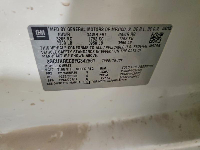 Aukcja sprzedaży 2015 Chevrolet Silverado, vin: 3GCUKREC6FG342561, numer aukcji: 57966036