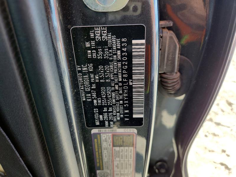 2023 Kia Sorento მანქანა იყიდება აუქციონზე, vin: 5XYRHDLF8PG203438, აუქციონის ნომერი: 55850286