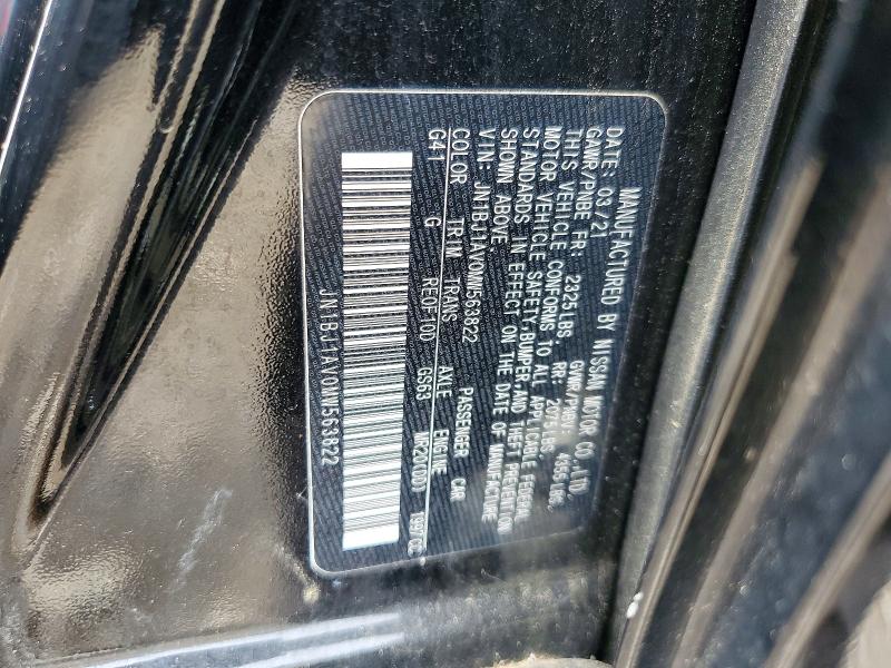 Продажа на аукционе авто 2021 Nissan Rogue Sport, vin: JN1BJ1AV0MW563822, номер лота: 57656576