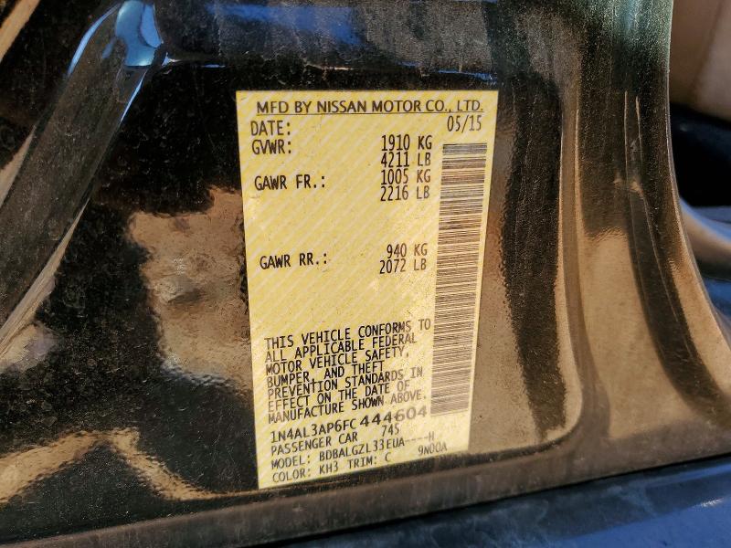 58516146 :رقم المزاد ، 1N4AL3AP6FC444604 vin ، 2015 Nissan Altima مزاد بيع