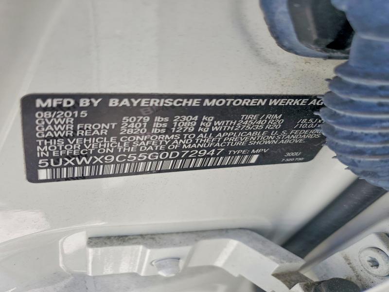 Продаж на аукціоні авто 2016 Bmw X3, vin: 5UXWX9C55G0D72947, номер лоту: 55362416