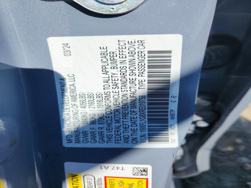 2024 Honda Civic მანქანა იყიდება აუქციონზე, vin: 19XFL1G8XRE019758, აუქციონის ნომერი: 55770936