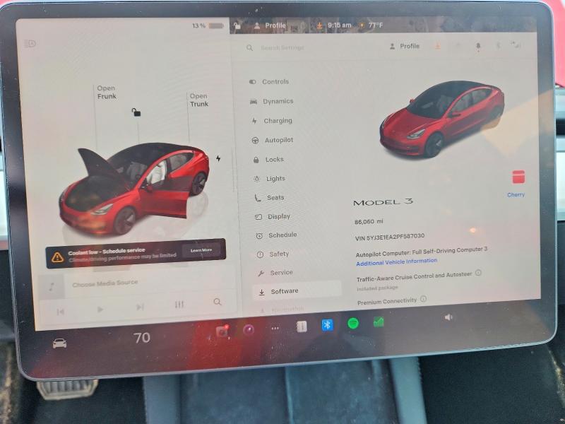 Продажа на аукционе авто 2023 Tesla Model 3, vin: 5YJ3E1EA2PF587030, номер лота: 54508386