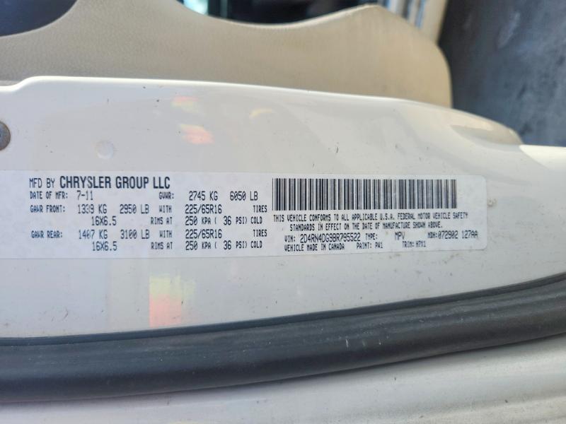 57850356 :رقم المزاد ، 2D4RN4DG9BR795522 vin ، 2011 Dodge Grand Caravan مزاد بيع