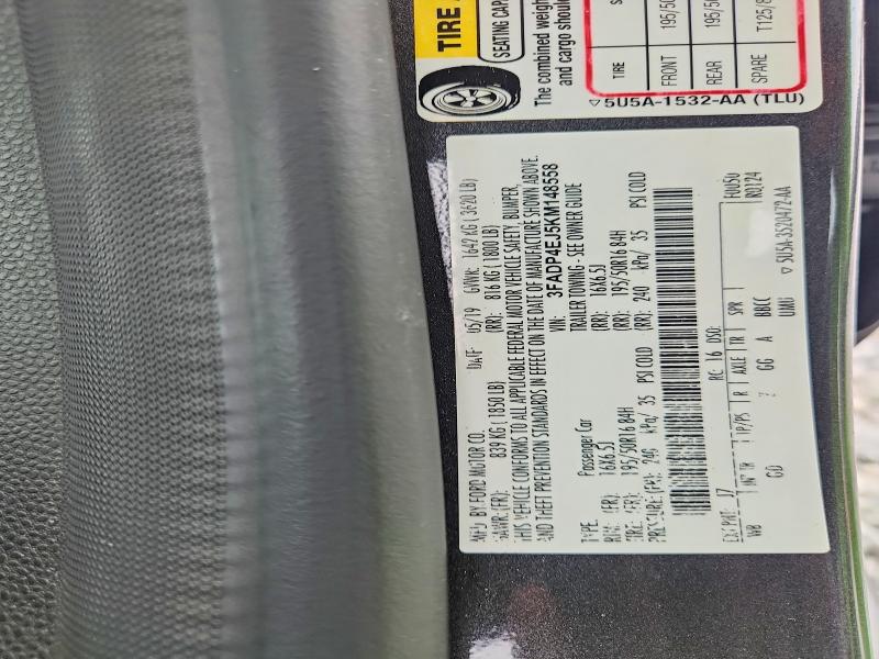 55769616 :رقم المزاد ، 3FADP4EJ5KM148558 vin ، 2019 Ford Fiesta مزاد بيع
