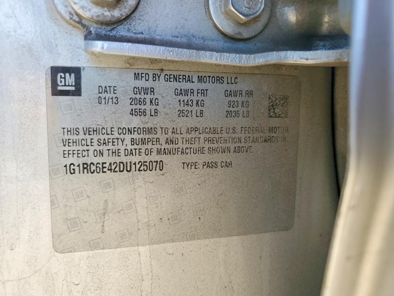 56084686 :رقم المزاد ، 1G1RC6E42DU125070 vin ، 2013 Chevrolet Volt مزاد بيع