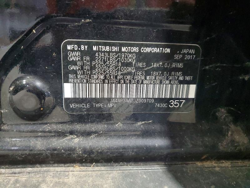 2018 Mitsubishi Outlander Sport მანქანა იყიდება აუქციონზე, vin: JA4AP3AW7JZ009709, აუქციონის ნომერი: 85447355