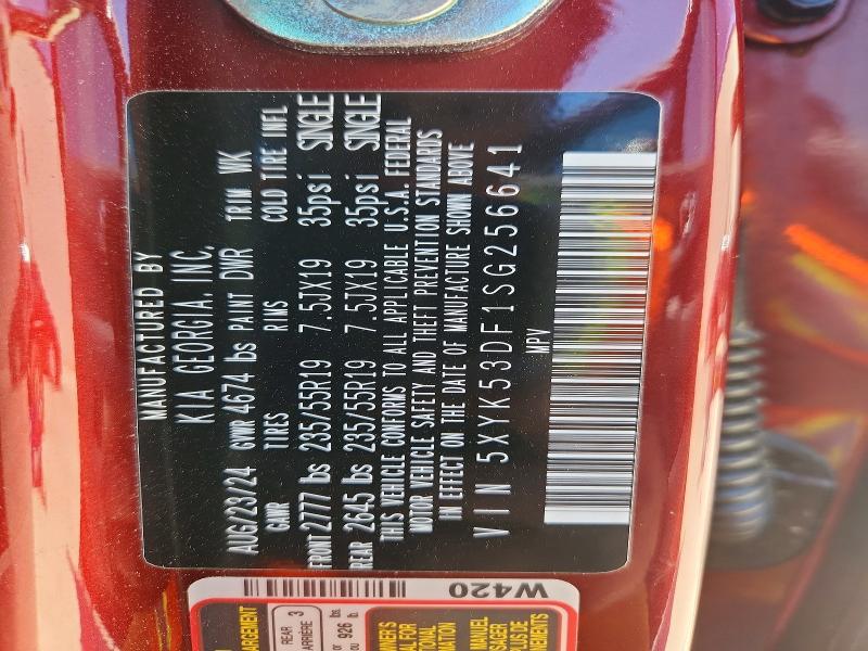 53763546 :رقم المزاد ، 5XYK53DF1SG256641 vin ، 2025 Kia Sportage مزاد بيع
