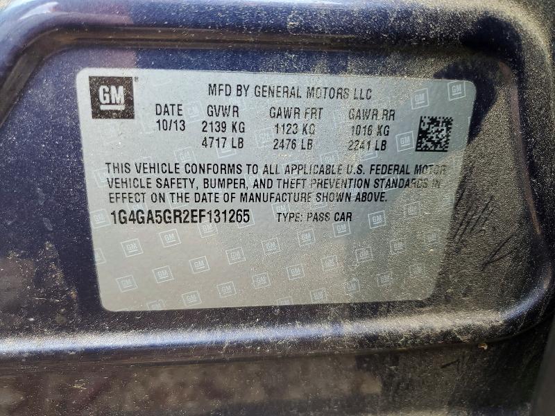 Aukcja sprzedaży 2014 Buick Lacrosse, vin: 1G4GA5GR2EF131265, numer aukcji: 56794616