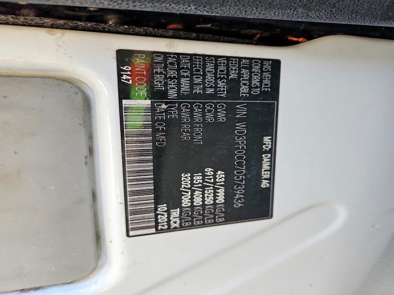 Продажа на аукционе авто 2013 Mercedes Benz Sprinter, vin: WD3PF0CC7D5739436, номер лота: 55794816