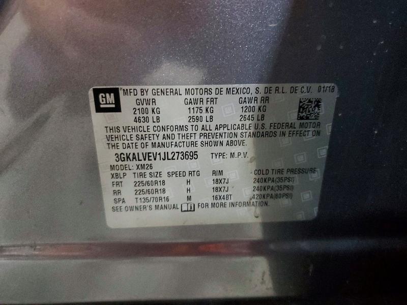 Продаж на аукціоні авто 2018 Gmc Terrain, vin: 3GKALVEV1JL273695, номер лоту: 56876376