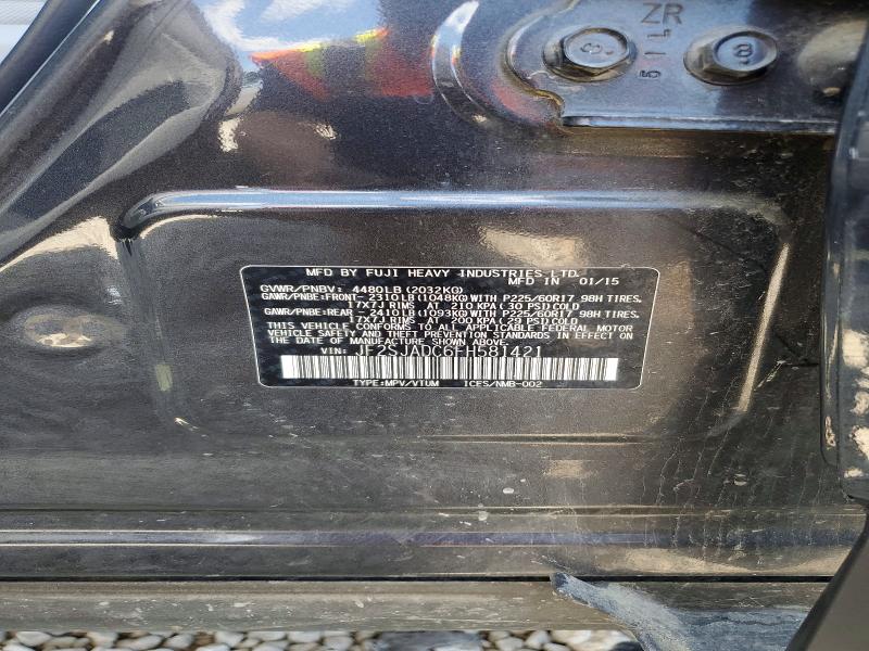 Продажа на аукционе авто 2015 Subaru Forester, vin: JF2SJADC6FH581421, номер лота: 57475966
