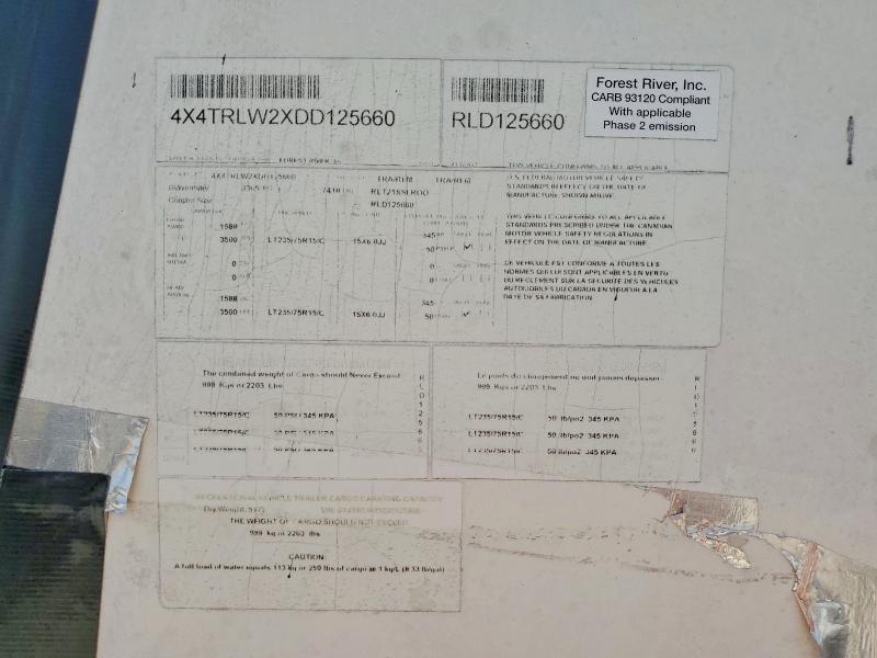 Продажа на аукционе авто 2013 Foresriver Rockwood, vin: 4X4TRLW2XDD125660, номер лота: 58779946