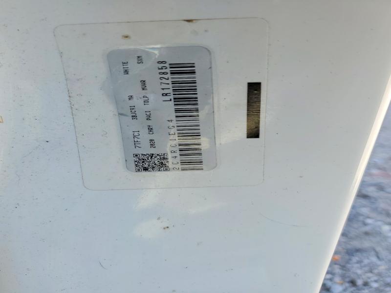 2020 Chrysler Pacifica მანქანა იყიდება აუქციონზე, vin: 2C4RC1EG4LR172858, აუქციონის ნომერი: 57028906