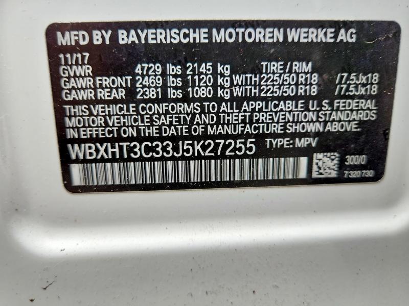 Продажа на аукционе авто 2018 Bmw X1, vin: WBXHT3C33J5K27255, номер лота: 56658506