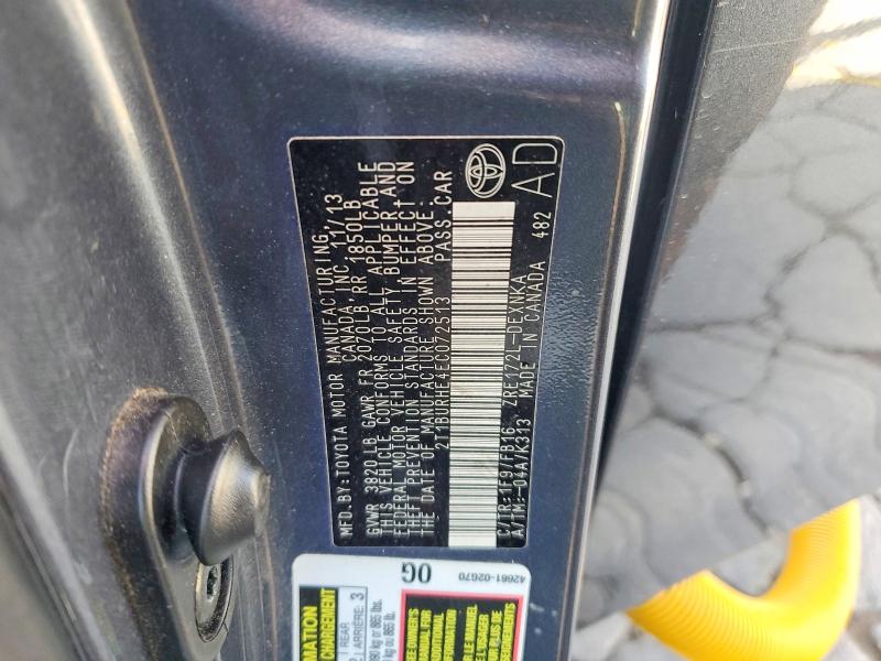 Продажа на аукционе авто 2014 Toyota Corolla, vin: 2T1BURHE4EC072513, номер лота: 56289426