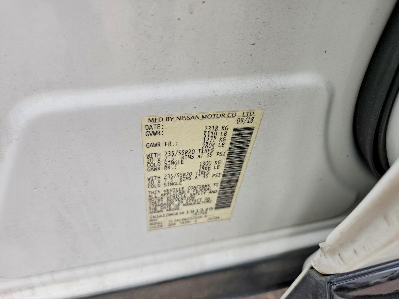 Aukcja sprzedaży 2018 Nissan Murano, vin: 5N1AZ2MG8JN191339, numer aukcji: 57032546
