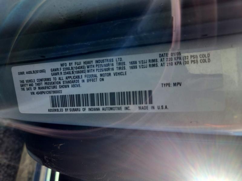57070226 :رقم المزاد ، 4S4BP61C957365822 vin ، 2005 Subaru Legacy مزاد بيع