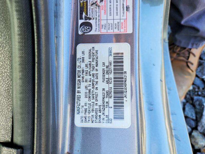 Продажа на аукционе авто 2015 Nissan 370z, vin: JN1AZ4EH6FM442138, номер лота: 58249626