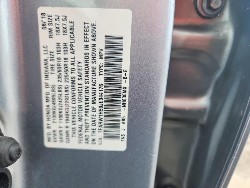 Продаж на аукціоні авто 2018 Honda Cr-v, vin: 7FARW1H59JE044176, номер лоту: 54907706