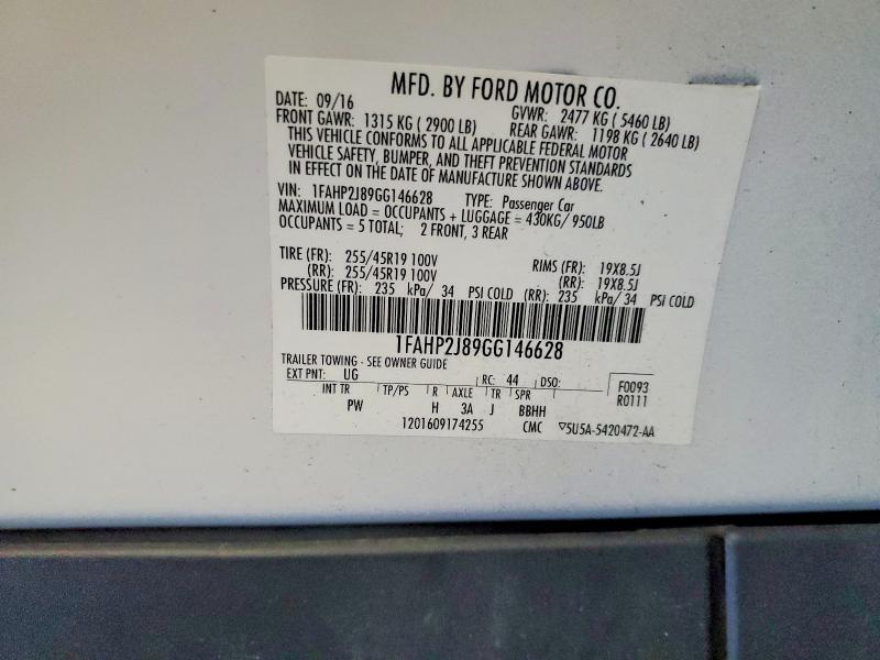 Aukcja sprzedaży 2016 Ford Taurus, vin: 1FAHP2J89GG146628, numer aukcji: 58531516