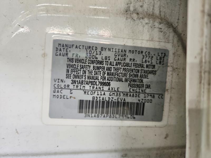 Продаж на аукціоні авто 2013 Nissan Sentra, vin: 3N1AB7AP8DL799606, номер лоту: 58331016