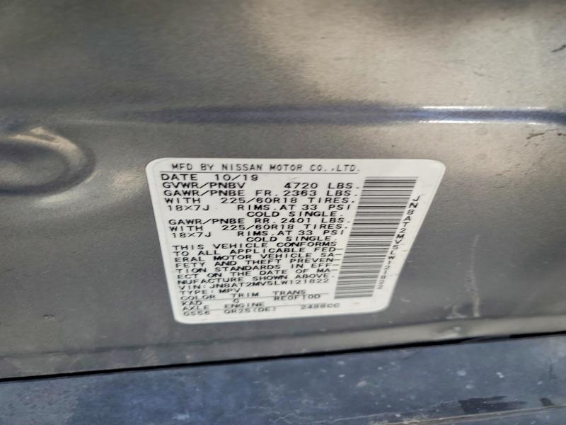 Продажа на аукционе авто 2020 Nissan Rogue, vin: JN8AT2MV5LW121822, номер лота: 57134756