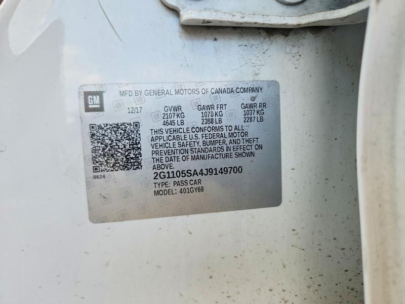 Продажа на аукционе авто 2018 Chevrolet Impala, vin: 2G1105SA4J9149700, номер лота: 56675286