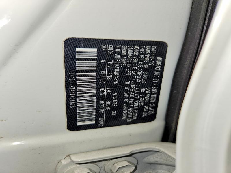 55945736 :رقم المزاد ، JN1BJ1AW4NW478878 vin ، 2022 Nissan Rogue Sport مزاد بيع