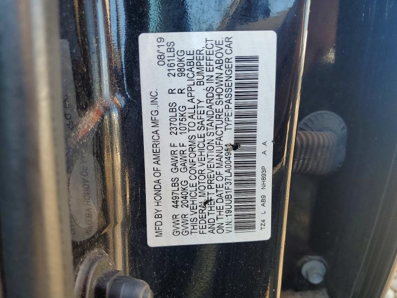 2020 Acura Tlx მანქანა იყიდება აუქციონზე, vin: 19UUB1F37LA004954, აუქციონის ნომერი: 58518446