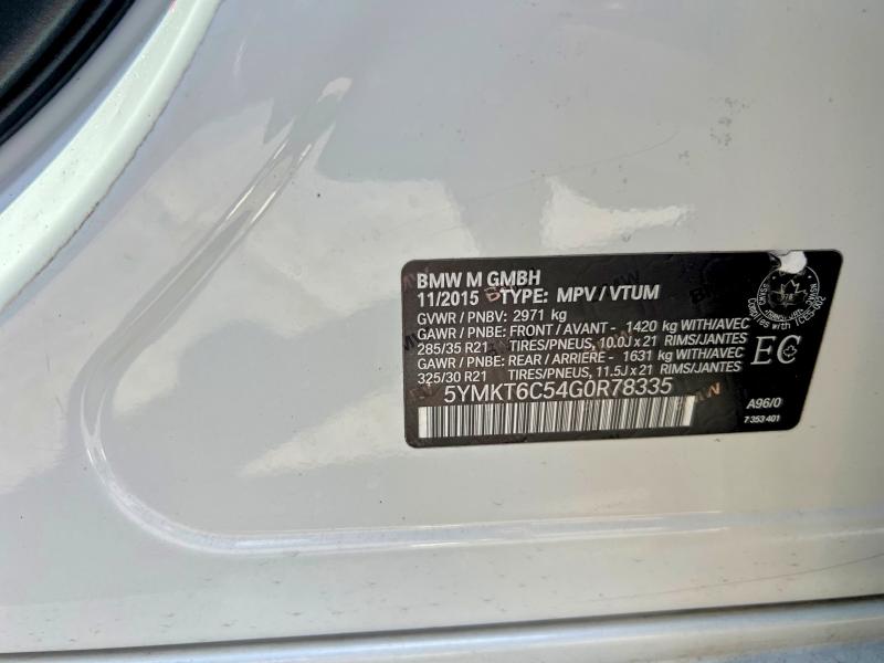 Продажа на аукционе авто 2016 Bmw X5, vin: 5YMKT6C54G0R78335, номер лота: 58647586