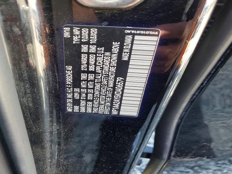 58142376 :رقم المزاد ، WP1AA2AY5KDA06579 vin ، 2019 Porsche Cayenne مزاد بيع