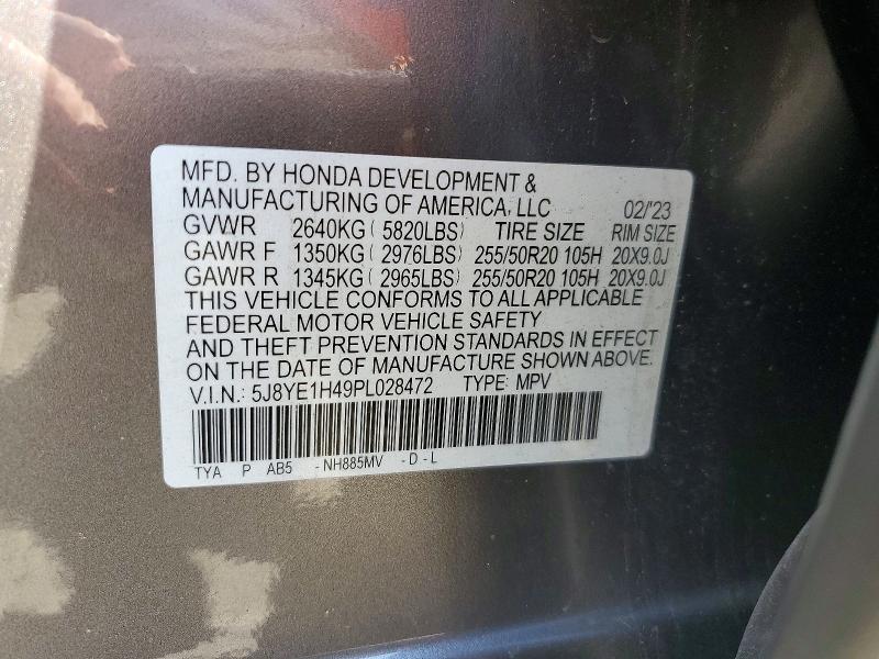 Продаж на аукціоні авто 2023 Acura Mdx, vin: 5J8YE1H49PL028472, номер лоту: 57264756