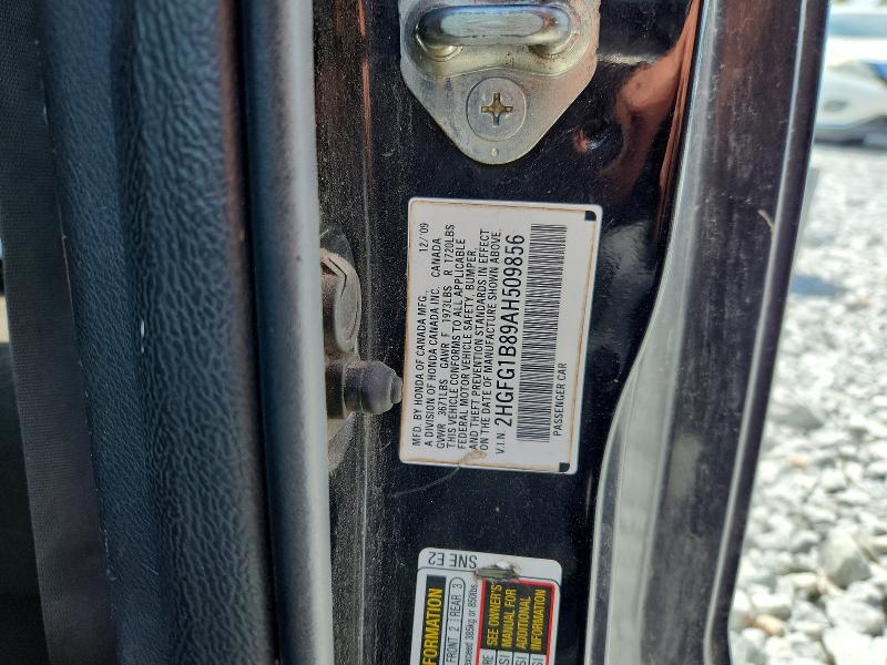 58371826 :رقم المزاد ، 2HGFG1B89AH509856 vin ، 2010 Honda Civic مزاد بيع
