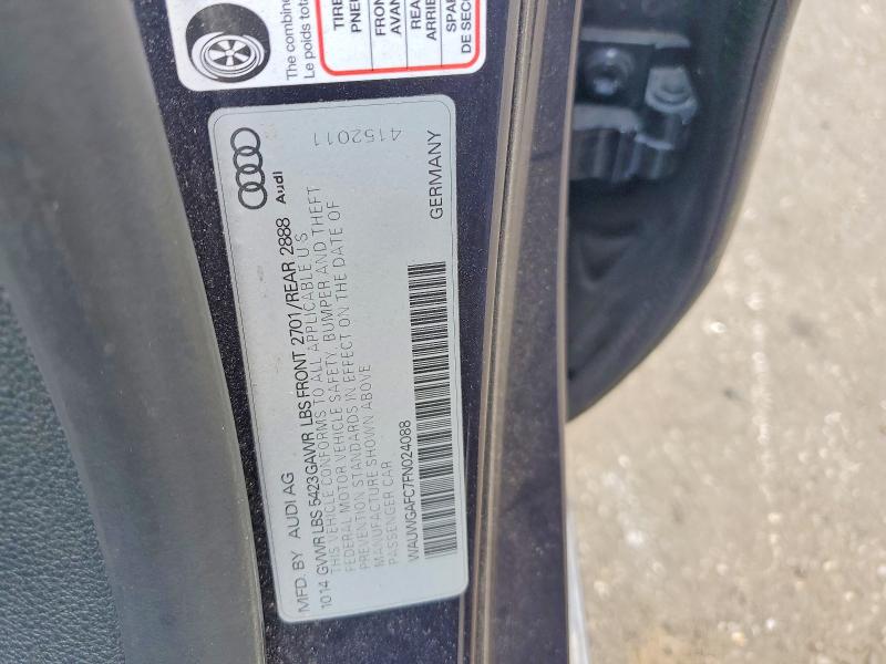 Продаж на аукціоні авто 2015 Audi A7, vin: WAUWGAFC7FN024088, номер лоту: 57062606