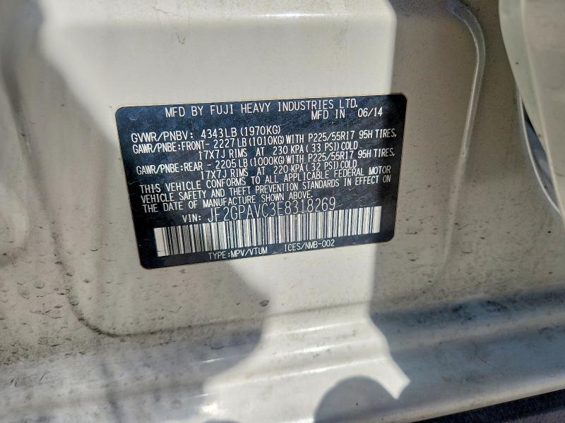 Продаж на аукціоні авто 2014 Subaru Xv Crosstrek, vin: JF2GPAVC3E8318269, номер лоту: 55687416