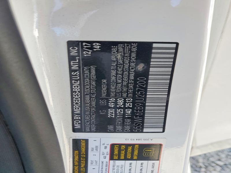Продажа на аукционе авто 2018 Mercedes-benz C, vin: 55SWF6EB9JU257200, номер лота: 58421256