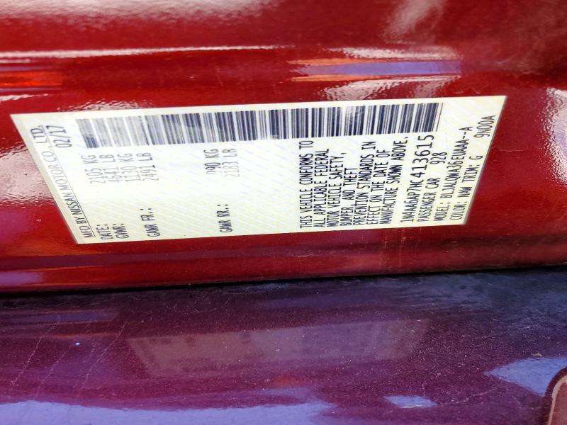 Aukcja sprzedaży 2017 Nissan Maxima, vin: 1N4AA6AP7HC413615, numer aukcji: 56031286