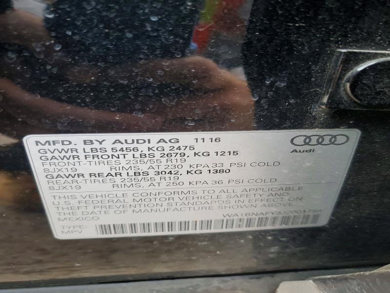 Продаж на аукціоні авто 2018 Audi Q5, vin: WA1BNAFY3J2001754, номер лоту: 57325136