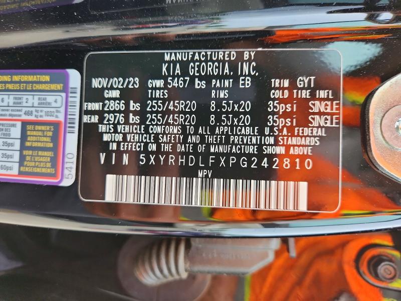 Продаж на аукціоні авто 2023 Kia Sorento, vin: 5XYRHDLFXPG242810, номер лоту: 56603436
