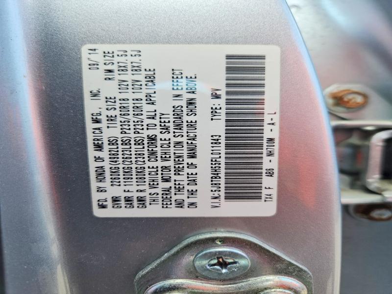 2015 Acura Rdx მანქანა იყიდება აუქციონზე, vin: 5J8TB4H55FL011843, აუქციონის ნომერი: 58638646