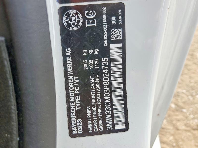 Продаж на аукціоні авто 2023 Bmw 230xi, vin: 3MW33CM03P8D24735, номер лоту: 56459706