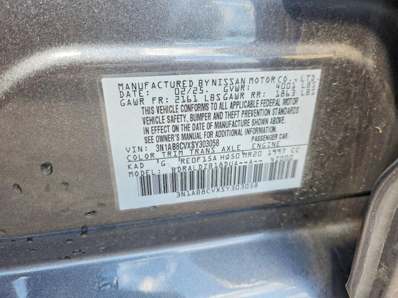 Продажа на аукционе авто 2025 Nissan Sentra, vin: 3N1AB8CVXSY303058, номер лота: 57414166