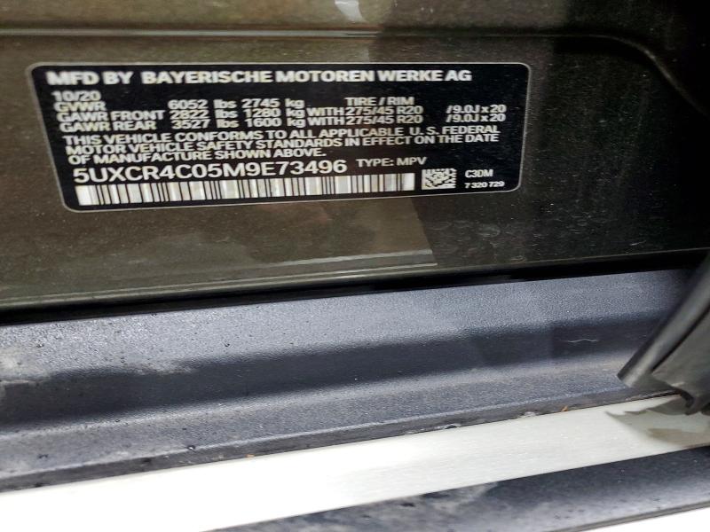 Продажа на аукционе авто 2021 Bmw X5, vin: 5UXCR4C05M9E73496, номер лота: 57547396
