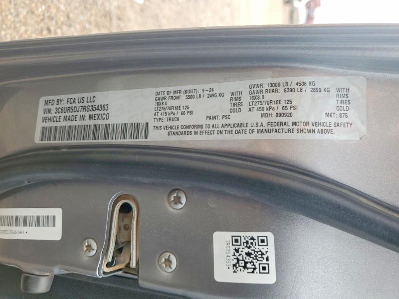 58159106 :رقم المزاد ، 3C6UR5DJ7RG354363 vin ، 2024 Ram 2500 مزاد بيع