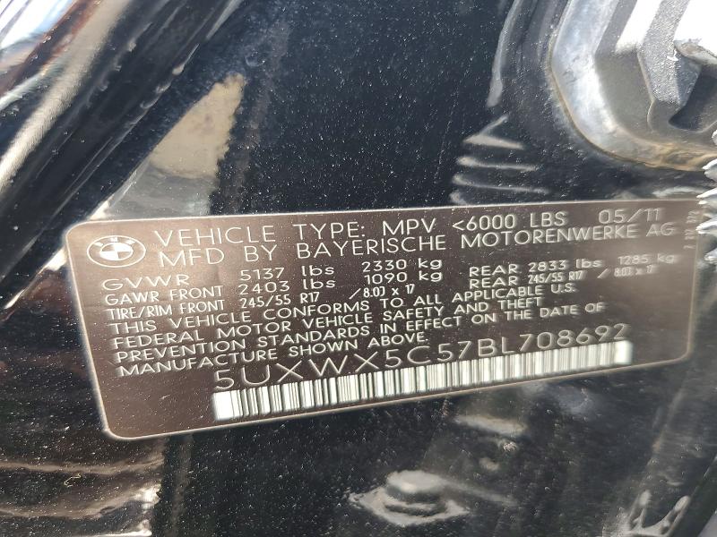 58025536 :رقم المزاد ، 5UXWX5C57BL708692 vin ، 2011 Bmw X3 مزاد بيع